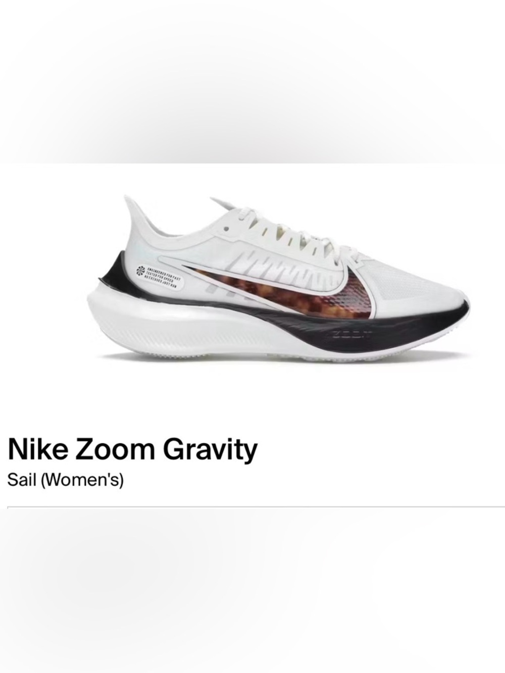 Nike Women’s Zoom Gravity Running Shoes in Sail